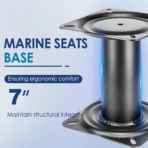 Boat Seat Pedestal Height Adjustable 11-18 inches Black Powder Coated Base for Yacht Boat Seat Mount,Ideal for Boating and Fishing Enthusiasts,Reinforced Welded Joints in Saudi Arabia