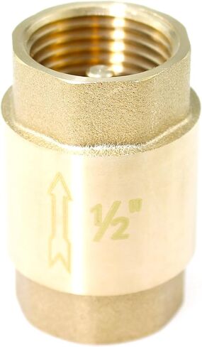 Maxmoral 2PCS 1/2 Inch Female Thread Solid Brass Check Valves Anti Reflux Industrial Hydraulics Pneumatics Plumbing Fitting for Fuel/Air/Liquid/Oil Piping Applications and Connection in Saudi Arabia