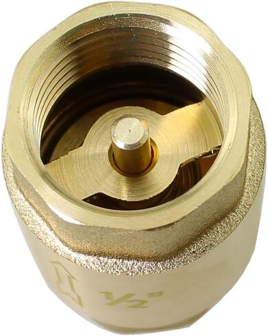 Maxmoral 2PCS 1/2 Inch Female Thread Solid Brass Check Valves Anti Reflux Industrial Hydraulics Pneumatics Plumbing Fitting for Fuel/Air/Liquid/Oil Piping Applications and Connection in Saudi Arabia