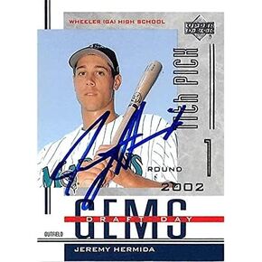 Autograph Warehouse 421397 Jeremy Hermida Autographed Baseball Card Florida Marlins FT 2002 Upper Deck No.239 Draft Day Gems in Saudi Arabia