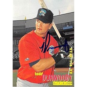 Autograph Warehouse 421242 Todd Dunwoody Autographed Baseball Card Florida Marlins Portland Seadogs FT 1996 Best No.13 in Saudi Arabia