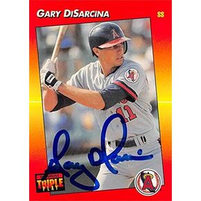 Sports Memorabilia Autograph Warehouse 570683 California Angels, SC Gary Disarcina Autographed Baseball Card - 1992 Donruss Triple Play No.251 in Saudi Arabia