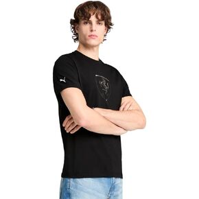Puma Men القياسي Scuderia Ferrari Formula 1 T-Shirt ، Big Shield Tonal Black SS25 ، X-Large in Kuwait