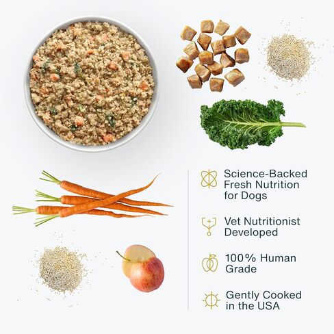 طعام الكلاب الطازج المجمد من JustFoodForDogs للمعدة الحساسة، وجبة كاملة أو طعام للكلاب، علاج متوازن، 18 أونصة (عبوة من 7) in Saudi Arabia