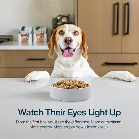 طعام الكلاب الطازج المجمد من JustFoodForDogs للمعدة الحساسة، وجبة كاملة أو طعام للكلاب، علاج متوازن، 18 أونصة (عبوة من 7) in Saudi Arabia