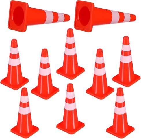 10PCS Mini Traffic Cones, 1.77 in Roadblock Plastic Cones Traffic Signs for Micro Landscape Sand Table Engineering Construction Road Cone Model (Orange) in Saudi Arabia
