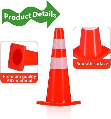 10PCS Mini Traffic Cones, 1.77 in Roadblock Plastic Cones Traffic Signs for Micro Landscape Sand Table Engineering Construction Road Cone Model (Orange) in Saudi Arabia