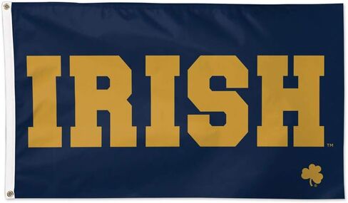 Notre Dame IRISH Flag 3x5 Deluxe Navy Licensed Fighting Irish in Saudi Arabia