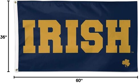 Notre Dame IRISH Flag 3x5 Deluxe Navy Licensed Fighting Irish in Saudi Arabia