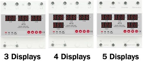63A 100A 3 Phase 3P+N محدد الطور القابل للتعديل عبر الجهد الحالي حامي ATS ATS Automatic Switch Switch Relay (3 شاشات ، 100A) in Saudi Arabia