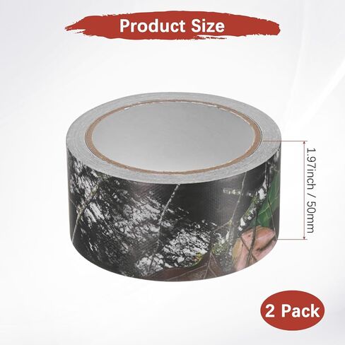 2.0IN x 10.94Yards Camouflage Gaffer Tape [2 Roll] - Self Adhesive Camo Tape Wear-Resistant Use for Outdoor Camping & Hunting - [Forest] Thick Cotton Fabric Tape in Saudi Arabia