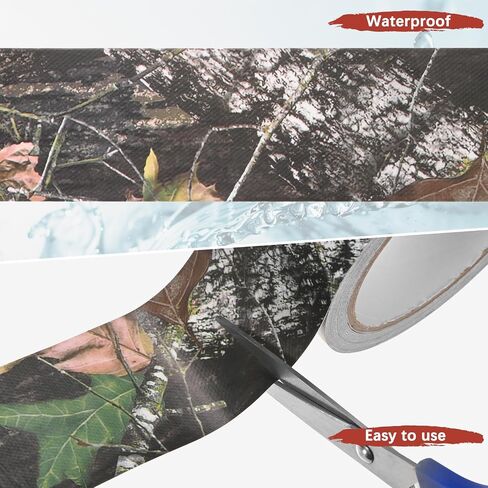 2.0IN x 10.94Yards Camouflage Gaffer Tape [2 Roll] - Self Adhesive Camo Tape Wear-Resistant Use for Outdoor Camping & Hunting - [Forest] Thick Cotton Fabric Tape in Saudi Arabia
