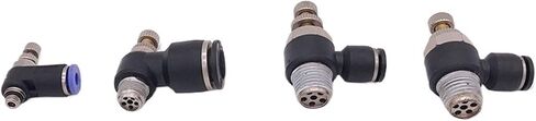10pcs a lot air cylinder throttle valve thread PT M5 1/8 1/4 inch 4mm 6mm small pneumatic fittings SC SL for hose solenoid valve(SC4-M5) in Saudi Arabia
