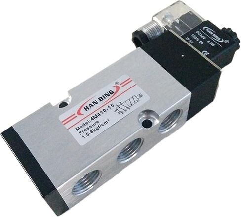 For Angle seat Plate solenoid valve air 4M410-15 Port 1/2" BSP 24V DC 5 way Pneumatic actuators electric control valve(380V) in Saudi Arabia