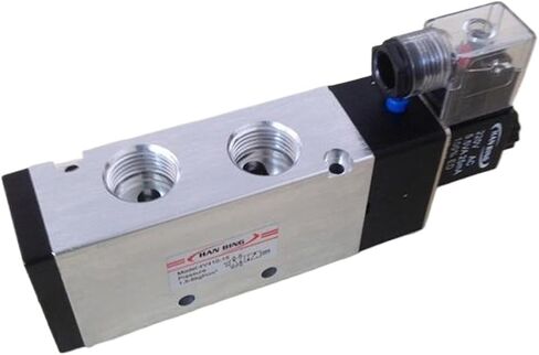 Pneumatic single coil solenoid valve air 4V410-15 Port 1/2" BSP 24V DC 5 way electric control valve with Plug red LED light(110V) in Saudi Arabia
