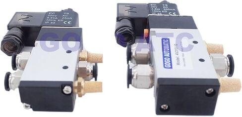 4V110-06 4V210-08 4V310-10 4V410-15 valves with Muffler connector 4mm/6mm/8mm/10mm/12mm 5/2 way solenoid valve 12V 24V 220V(4V210-08,AC110V_WITH 12MM) in Saudi Arabia
