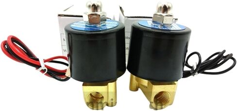2W 025 1/8 1/4 3/8 1/2 3/4 Two Way Solenoid Brass Valve Normally Closed for Water Oil Air Diesel-Gas Fuels(2W500 50 G2,AC110V_CLOSED) in Saudi Arabia