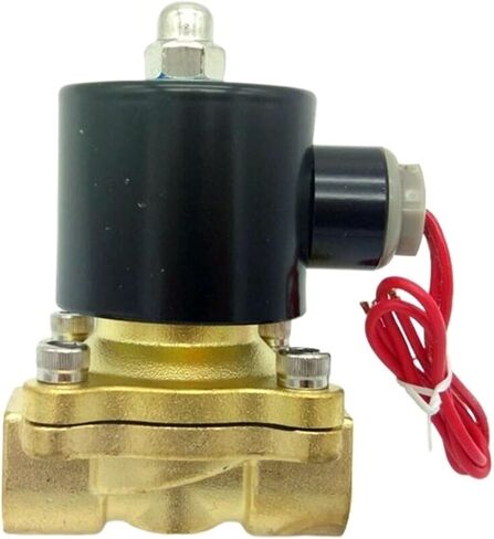 2W 025 1/8 1/4 3/8 1/2 3/4 Two Way Solenoid Brass Valve Normally Closed for Water Oil Air Diesel-Gas Fuels(2W500 50 G2,AC110V_CLOSED) in Saudi Arabia