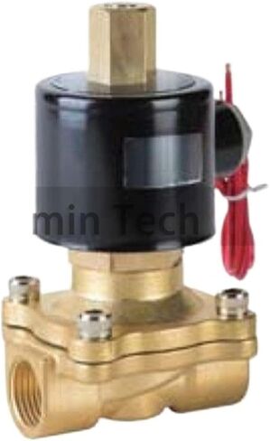 2W 025 1/8 1/4 3/8 1/2 3/4 Two Way Solenoid Brass Valve Normally Closed for Water Oil Air Diesel-Gas Fuels(2W500 50 G2,AC110V_CLOSED) in Saudi Arabia