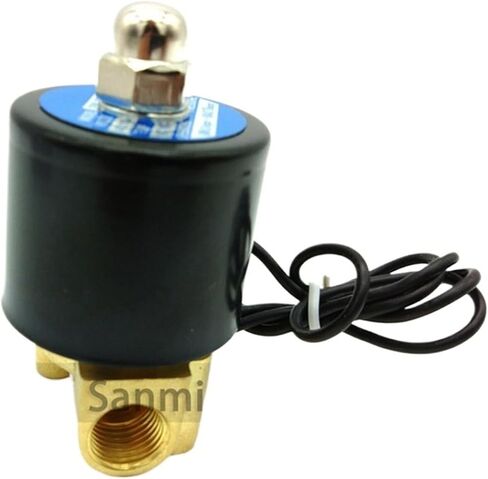 2W 025 1/8 1/4 3/8 1/2 3/4 Two Way Solenoid Brass Valve Normally Closed for Water Oil Air Diesel-Gas Fuels(2W500 50 G2,AC110V_CLOSED) in Saudi Arabia