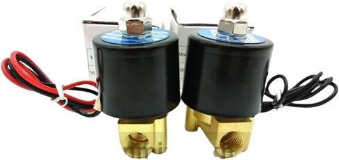2W 025 1/8 1/4 3/8 1/2 3/4 Two Way Solenoid Brass Valve Normally Closed for Water Oil Air Diesel-Gas Fuels(2W500 50 G2,AC110V_CLOSED) in Saudi Arabia