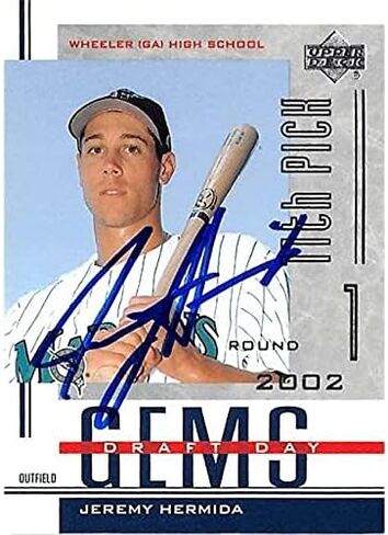 توقيعه مستودع 421397 جيريمي هيرميدا بطاقة البيسبول بطاقة فلوريدا مارلينز FT 2002 Upper Deck No.239 Day Day Gems in Saudi Arabia