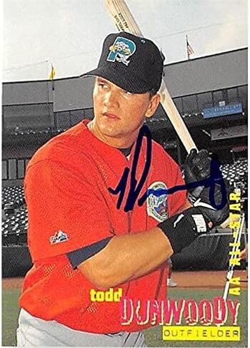 Autograph Warehouse 421242 Todd Dunwoody Autographed Baseball Card Florida Marlins Portland Seadogs FT 1996 Best No.13 in Saudi Arabia