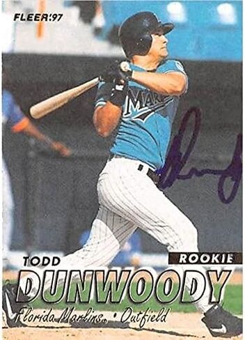 Autograph Warehouse 421235 Todd Dunwoody Autographed Baseball Card Florida Marlins 1997 Fleer No.652 in Saudi Arabia