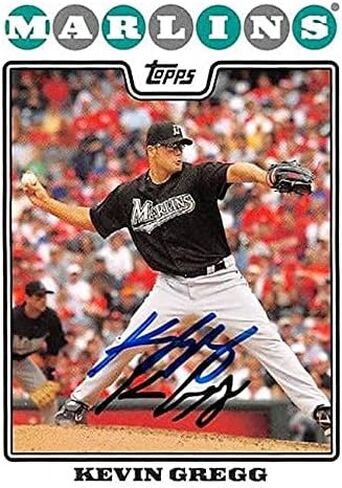 Autograph Warehouse 421320 Kevin Gregg Autographed Baseball Card Florida Marlins FT 2008 Topps No.16 in Saudi Arabia
