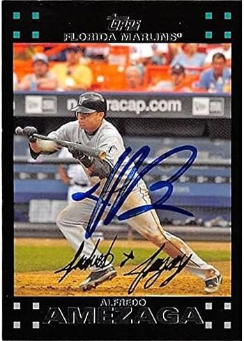 Autograph Warehouse 421040 Alfredo Amezaga Autographed Baseball Card Florida Marlins 2007 Topps No.19 in Saudi Arabia