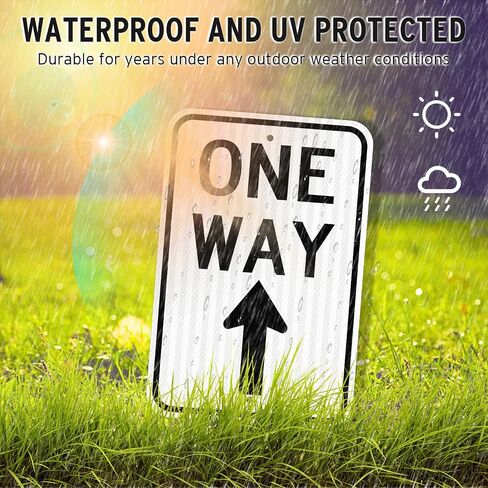 Faittoo One Way Tays مع AP ARROW ، 18 × 12 بوصة من الدرجة من الألومنيوم الخالي من الصدأ ، والطقس/التلاشي المقاوم ، والمحمية بالأشعة فوق البنفسجية ، وسهلة التثبيت ، والداخلية/الاستخدام في الهواء الطلق in Kuwait