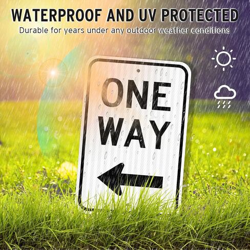 Faittoo One Way Tays مع AP ARROW ، 18 × 12 بوصة من الدرجة من الألومنيوم الخالي من الصدأ ، والطقس/التلاشي المقاوم ، والمحمية بالأشعة فوق البنفسجية ، وسهلة التثبيت ، والداخلية/الاستخدام في الهواء الطلق in Kuwait