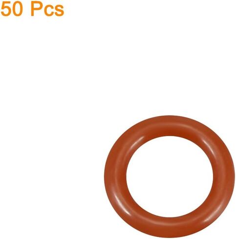 Silicone O-Ring, 12mm OD, 8mm ID, 2mm Width, VMQ Seal Rings Gasket, Red, Pack of 50 in Saudi Arabia