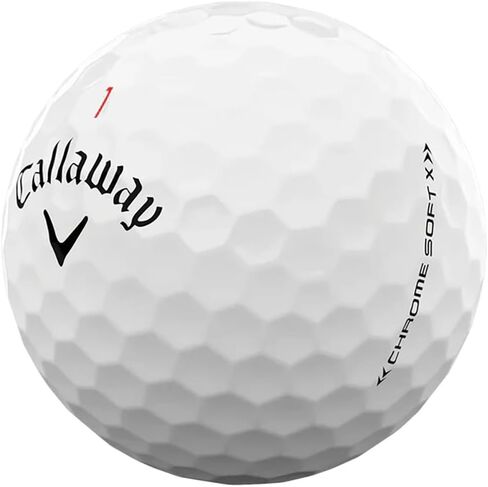 Callaway Chrome Soft X Logo Valls Golf Golf 1 Dozen (12) ، White in Saudi Arabia
