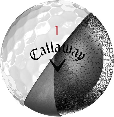 Callaway Chrome Soft X Logo Valls Golf Golf 1 Dozen (12) ، White in Saudi Arabia