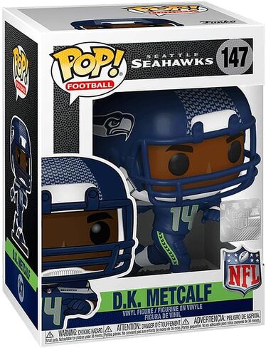 Football: Seahawks - DK Metcalf Vinyl Figure Collectibles Bundle with Compatible Funko Pop Box Protector in Saudi Arabia