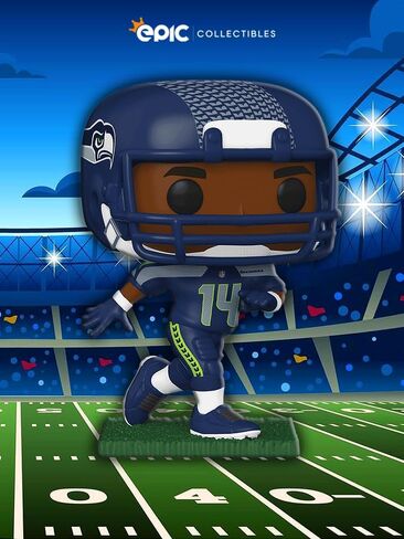 Football: Seahawks - DK Metcalf Vinyl Figure Collectibles Bundle with Compatible Funko Pop Box Protector in Saudi Arabia