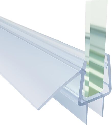 Glass Shower Door Bottom Seal Strip for 3/8" Glass, 36" Fremeless Shower Door Sweep to Prevent Leaks and Create a Water Barrier, Clear Vinyl Door Seal Strip in Saudi Arabia