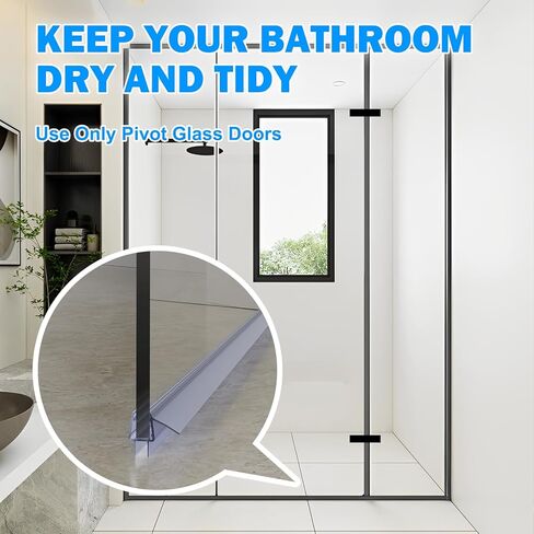 Glass Shower Door Bottom Seal Strip for 3/8" Glass, 36" Fremeless Shower Door Sweep to Prevent Leaks and Create a Water Barrier, Clear Vinyl Door Seal Strip in Saudi Arabia