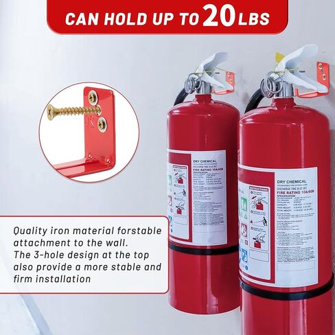 حامل طفاية الحريق ، 40 حزمة حزمة شديدة التحمل من 3 حفرة من الحريق ، حامل مطفأة الحريق القوية لسهولة التثبيت ، متينة متين بحراية الحريق. in Kuwait