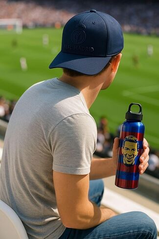 زجاجات المياه. ليو ميسي زجاجة مياه برشلونة في الألومنيوم. ألومنيوم ماء زجاجة الرياضة 20 أوقية. يغطي مزدوج التسامي. زجاجات المياه مستقيمة. زجاجة ماء تسامي محمول. in Kuwait