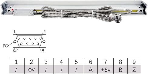 Linear Encoder 0.005mm K35 Grating Ruler Sensor 500mm 550mm 600mm 650mm 700mm 800mm 850mm 900mm 950mm 1000mm Linear Scale(Travel Length 900mm) in Saudi Arabia