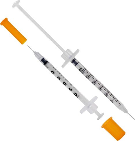 U-100 Pet Insulin Syringes & Needles, Comfortable & Accurate Dosing, Compatible w/Any U-100 Strength Insulin, 100 Count (3/10mL, 30G x 5/16in) in Kuwait