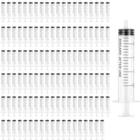 120 Pack 20 ml Syringe without Needle, Plastic Syringe with Tip Cap Syringes for Liquid, Sterile Luer Lock Syringes for Feeding Pets, Watering, Refilling, Measuring, Scientific Labs, Oil or Glue in Saudi Arabia