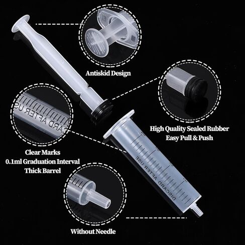 120 Pack 20 ml Syringe without Needle, Plastic Syringe with Tip Cap Syringes for Liquid, Sterile Luer Lock Syringes for Feeding Pets, Watering, Refilling, Measuring, Scientific Labs, Oil or Glue in Saudi Arabia