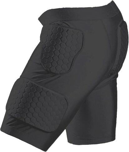 Football Girdle/Shorts for Men Youth 5-Pad Girdle Football Padded Compression Shorts Hip Thigh Protector Basketball Girdle Shorts in Kuwait