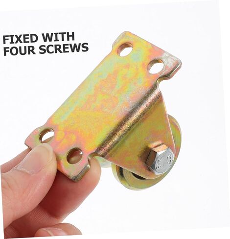 GLEAVI 2pcs V-Shaped Track Pulley Silent Pulley Wheel Gym Pulley Blocks Duty Walls Wheels Mute Rollers Mini Pulley Painted Small Pulley Steel Pulley Wheel for Garage Hanging Iron in Saudi Arabia