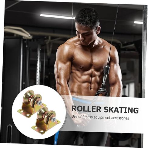 GLEAVI 2pcs V-Shaped Track Pulley Silent Pulley Wheel Gym Pulley Blocks Duty Walls Wheels Mute Rollers Mini Pulley Painted Small Pulley Steel Pulley Wheel for Garage Hanging Iron in Saudi Arabia