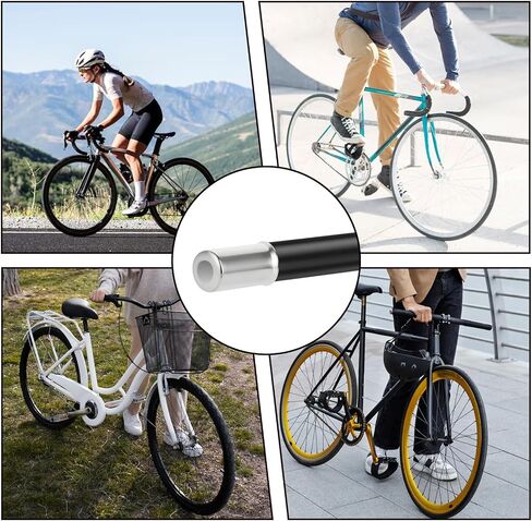 100pcs Bike Wire End Cap Cable End Caps Bicycle Cable Ends Crimps, Bike Brake Cables Ends Caps Crimps Aluminum Alloy Brake Cables Tips Cycling Cap Shifter Inner Tips for Road Mountain Bicycle in Saudi Arabia