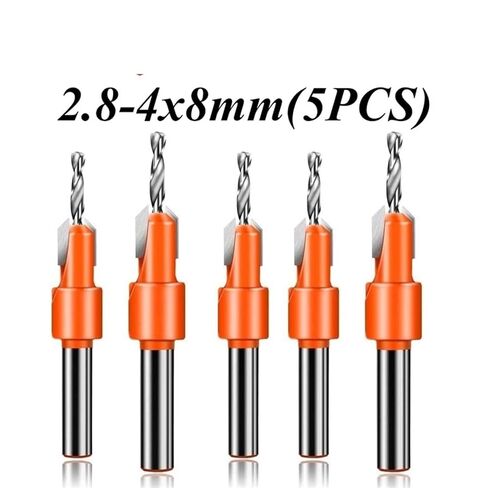 HSS Woodworking Countersink Router Drill Bit Set Screw Cutter Timber Tools Alloy Extractor Salad Bits 8mm 10mm Shank(4.0x10mm(1PC)) in Saudi Arabia